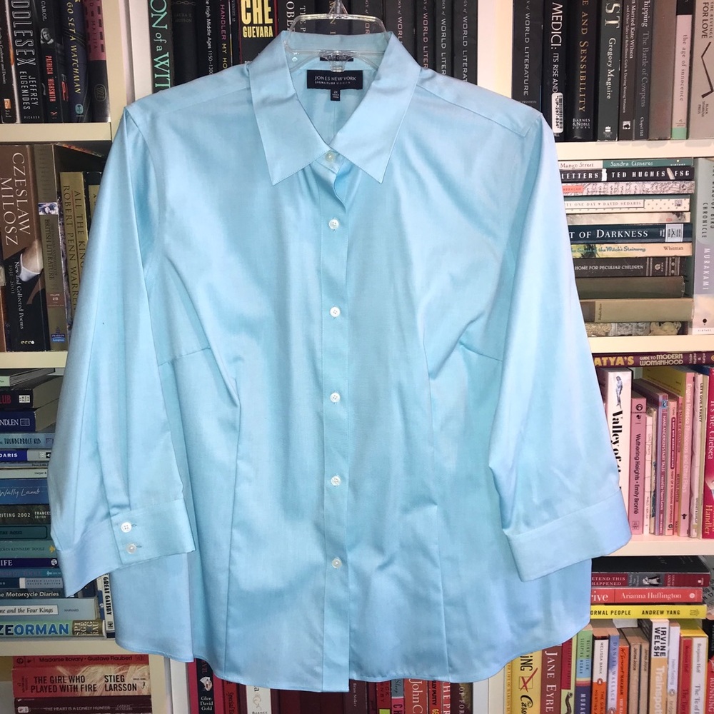 Jones New York Blue Button Down Shirt
